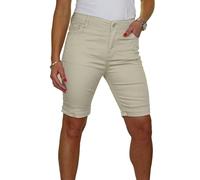 Paulo Due Women's Bermuda Chino Shorts - 18 - Beige