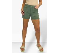 Paulo Due Women's Casual Turn Up Slim Fit Shorts - 20 - Khaki