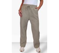 Paulo Due Womens Comfort Fleece Straight Leg Jogger Trousers - 10-12 - Beige