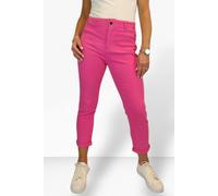 Paulo Due Women's Cropped Denim Trousers with Gold Button Detail - 18 - Fuchsia