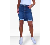 Paulo Due Women's Distressed Denim Mini Skirt in Dark Indigo | Size: 10 Paulo Due Dark Indigo 10