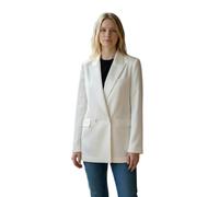 Paulo Due Women's Double Breasted Satin Blazer Fully Lined Jacket Evening Party Occasion Ivory 10-20 (L/XL 18-20)