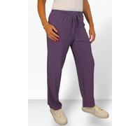Paulo Due Women's Drawstring Elastic Waist Relaxed Fit Trousers - 12-14 - Purple
