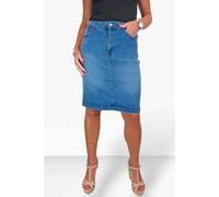 Paulo Due Women's Knee Length Denim Skirt - 18 - Mid Blue