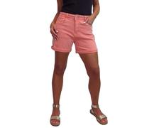 Paulo Due Women's Mid Rise Slim Fit Denim Shorts Coral 8-20 (14-16)
