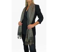 Paulo Due Women's Paisley Jacquard Fine Pashmina Shawl Wrap in Black Paulo Due Black One Size