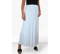 Paulo Due Women's Panelled 38" Elastic Waist Maxi Skirt - 20-22 - White