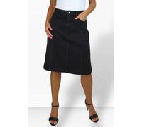 Paulo Due Women's Panelled Denim A Line Skirt - 22 - Black