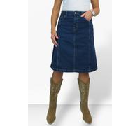 Paulo Due Women's Panelled Denim A Line Skirt - 22 - Dark Indigo