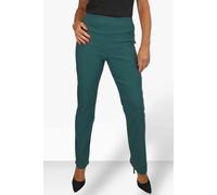 Paulo Due Women's Pull On Stretch Straight Leg Trousers - 18 - Bottle Green