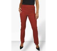 Paulo Due Women's Pull On Stretch Straight Leg Trousers - 18 - Tan