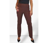 Paulo Due Women's Pull On Stretch Straight Leg Trousers - 20 - Brown