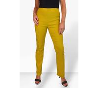 Paulo Due Women's Pull On Stretch Straight Leg Trousers - 22 - Mustard