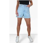 Paulo Due Women's Relaxed Mom Fit Denim Jean Shorts - 12 - Pale Blue