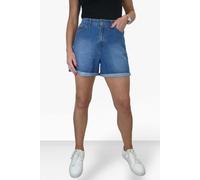 Paulo Due Women's Relaxed Mom Fit Denim Jean Shorts - 18 - Mid Blue