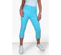 Paulo Due Women's Slim Cropped Capri Stretch Trousers - 20 - Aqua