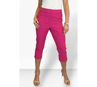 Paulo Due Women's Slim Fit Stretch Cropped Trousers - 10 - Fuchsia