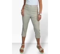Paulo Due Women's Slim Fit Stretch Cropped Trousers - 20 - Beige