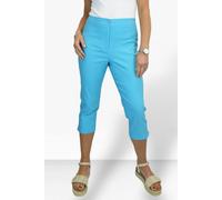 Paulo Due Women's Slim Fit Stretch Cropped Trousers - 20 - Turquoise