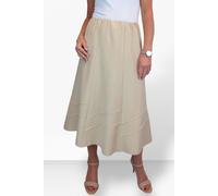 Paulo Due Women's Smart Elasticated Waist Flared Swing Skirt - 20 - Beige