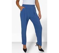 Paulo Due Women's Smart Office Trouser with Pull On Elastic Waist - 16 - Mid Blue
