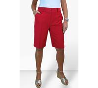 Paulo Due Women's Smart Pleated Tailored Shorts - 12 - Red