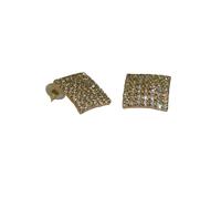 Paulo Due Women's Square Diamante Earrings - Gold