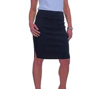Paulo Due Women's Stretch Above Knee Pencil Skirt - 12 - Navy