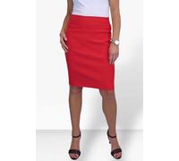 Paulo Due Women's Stretch Bodycon Pencil Skirt 22" - 12 - Red