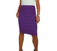 Paulo Due Women's Stretch Bodycon Pencil Skirt 22" - 16 - Aubergine