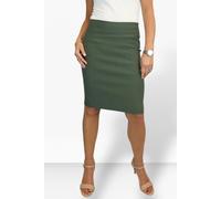 Paulo Due Women's Stretch Bodycon Pencil Skirt 22" - 6 - Khaki