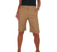Paulo Due Women's Stretch Cuffed Bermuda Shorts - 16 - Beige
