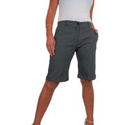 Paulo Due Women's Stretch Cuffed Bermuda Shorts - 18 - Grey