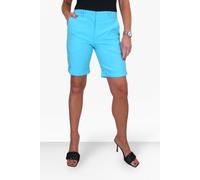 Paulo Due Women's Stretch Cuffed Bermuda Shorts in Aqua | Size: 10 Paulo Due Aqua 10