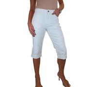 Paulo Due Womens Stretch Denim Cropped Jeans - 20 - White