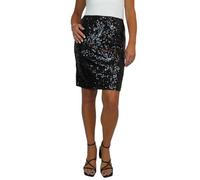 Paulo Due Women's Stretch Sequin Mini Skirt Ladies Fully Lined Above Knee Length Skirt Sparkling Partywear, Perfect for Nights Out Black 8-18 (16-18) L