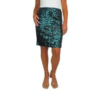 Paulo Due Women's Stretch Sequin Mini Skirt Ladies Fully Lined Above Knee Length Skirt Sparkling Partywear, Perfect for Nights Out Deep Green 8-18 (8-10) S