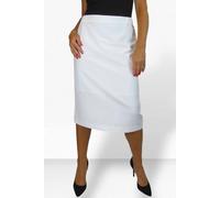 Paulo Due Women's Tailored Midi Pencil Skirt - 14 - White