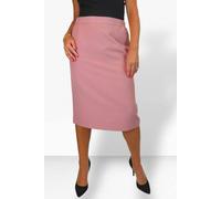 Paulo Due Women's Tailored Midi Pencil Skirt - 18 - Pink