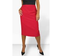 Paulo Due Women's Tailored Midi Pencil Skirt - 18 - Red