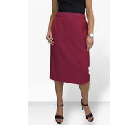 Paulo Due Women's Tailored Midi Pencil Skirt - 24 - Burgundy