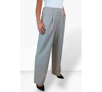 Paulo Due Women's Tailored Wide Leg Office Trousers - 20 - Light Grey