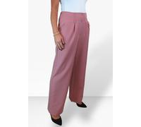 Paulo Due Women's Tailored Wide Leg Office Trousers in Pink | Size: 20 Paulo Due Pink 20