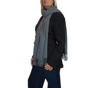 Paulo Due Wool Blend Pashmina Scarf Solid Colour - Dark Grey