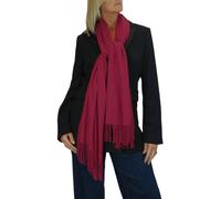 Paulo Due Wool Blend Pashmina Scarf Solid Colour In Burgundy Burgundy