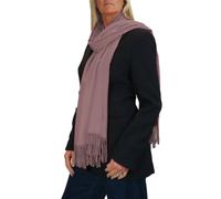 Paulo Due Wool Blend Pashmina Scarf Solid Colour In Lavender Lavender