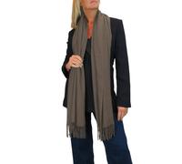Paulo Due Wool Blend Pashmina Scarf Solid Colour In Light Brown Light Brown