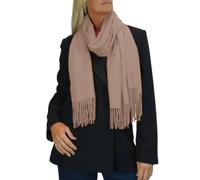 Paulo Due Wool Blend Pashmina Scarf Solid Colour In Peach Peach One Size