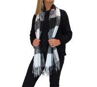 Paulo Due Wool Blend Pashmina Scarf With Floral Details - Black
