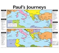 Paul's Journeys Then and Now Map